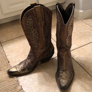 Bronze and Gold Cowboy Boots